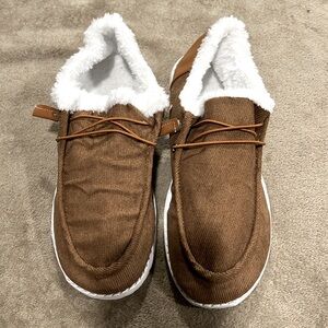 New Corduroy house shoes with rubber sole